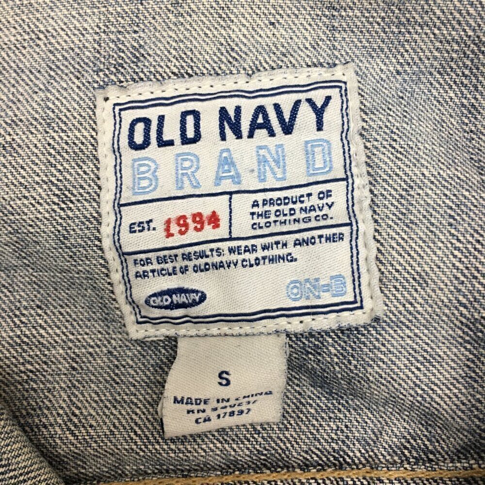 Old Navy Women's Jean Jacket Denim Trucker Jacket Cotton size Small - Picture 6 of 8